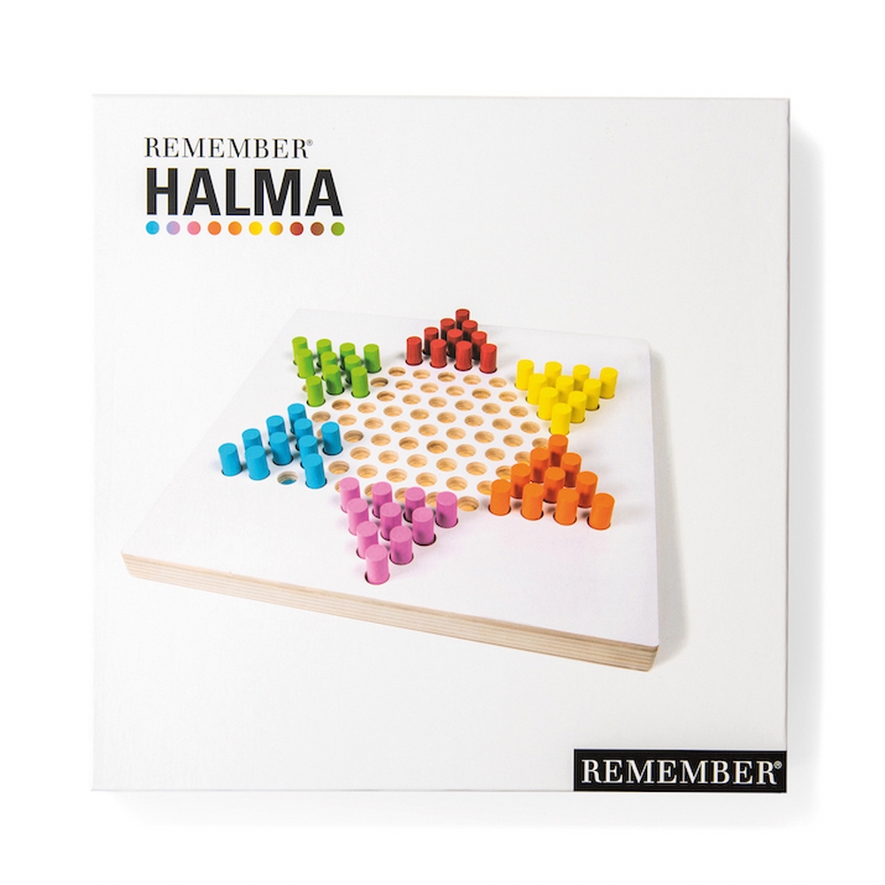 Halma Chinese Chequers Colourful Board Game On White Plywood