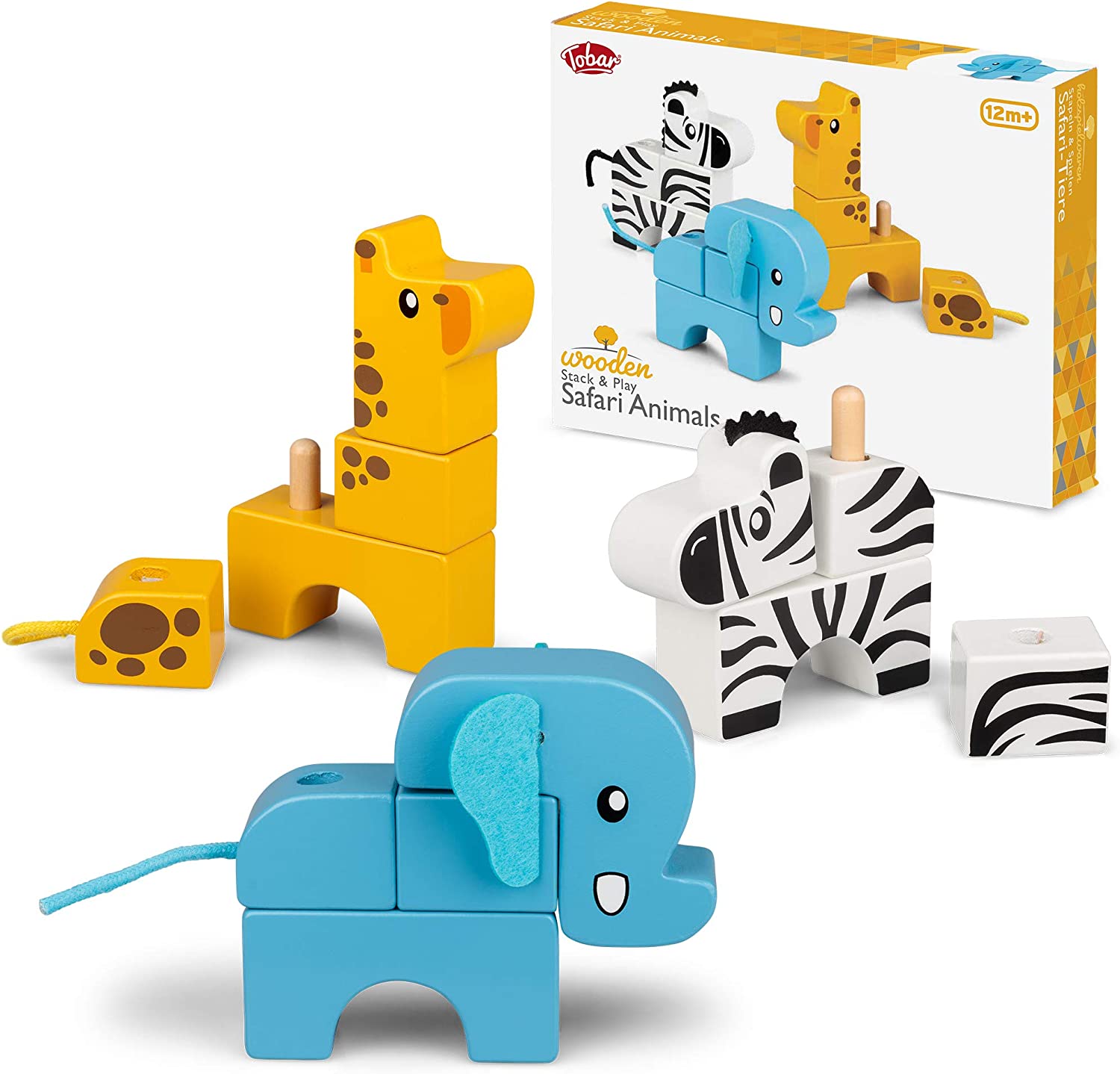 Wooden Stack and Play Safari Animals FX7407