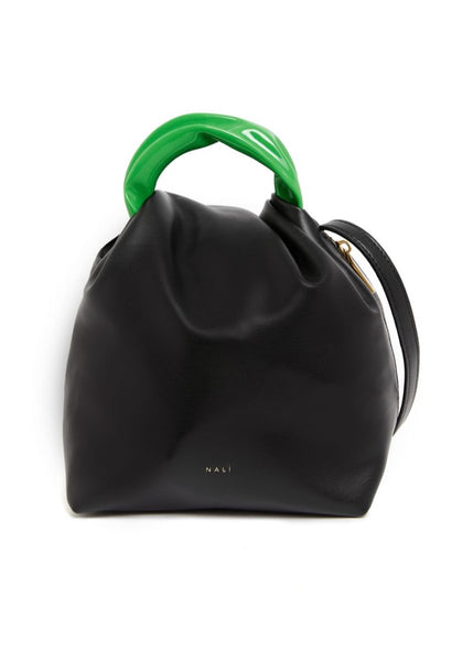 Karine Black Handbag With Resin Handle