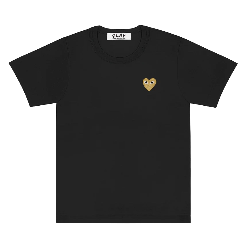 PLAY Comme des Garçons Play Comme Des Garçons | Gold Heart T-shirt | Black