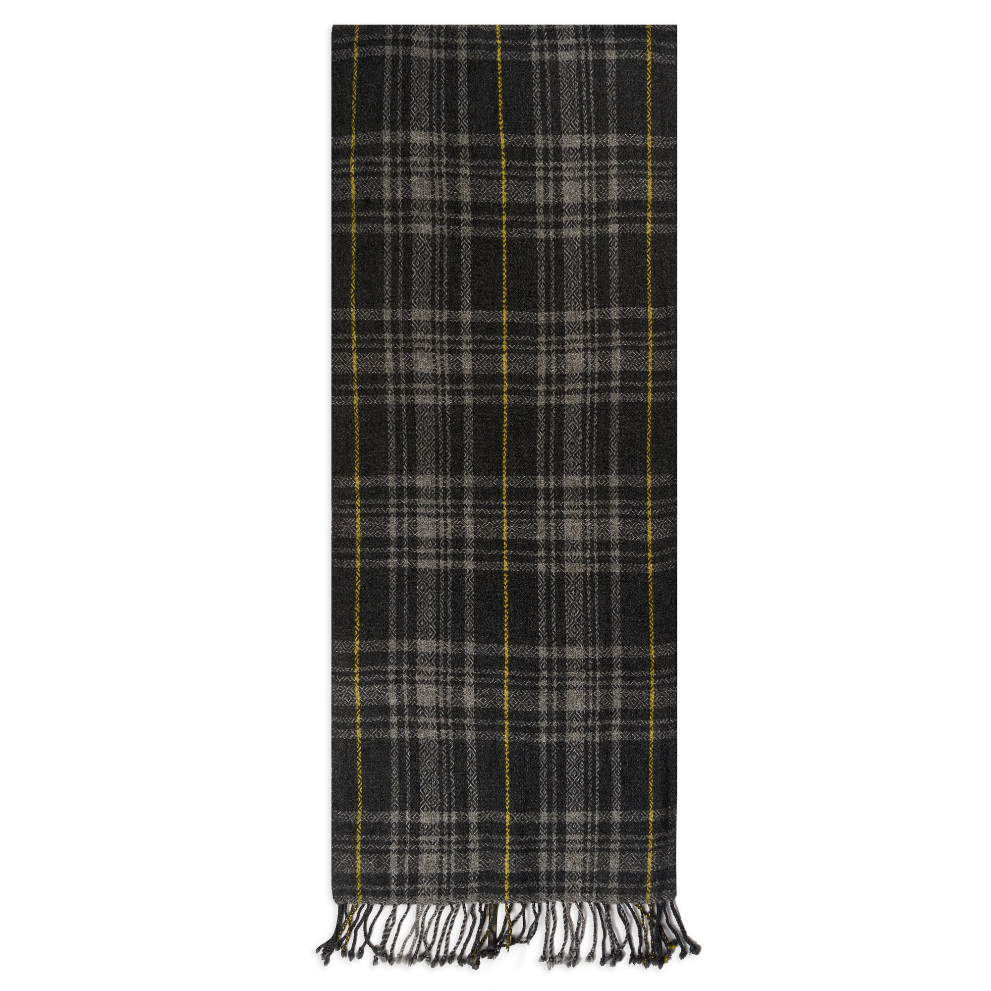 Burrows & Hare  Cashmere  &  Merino Wool Scarf - Stitched Grey