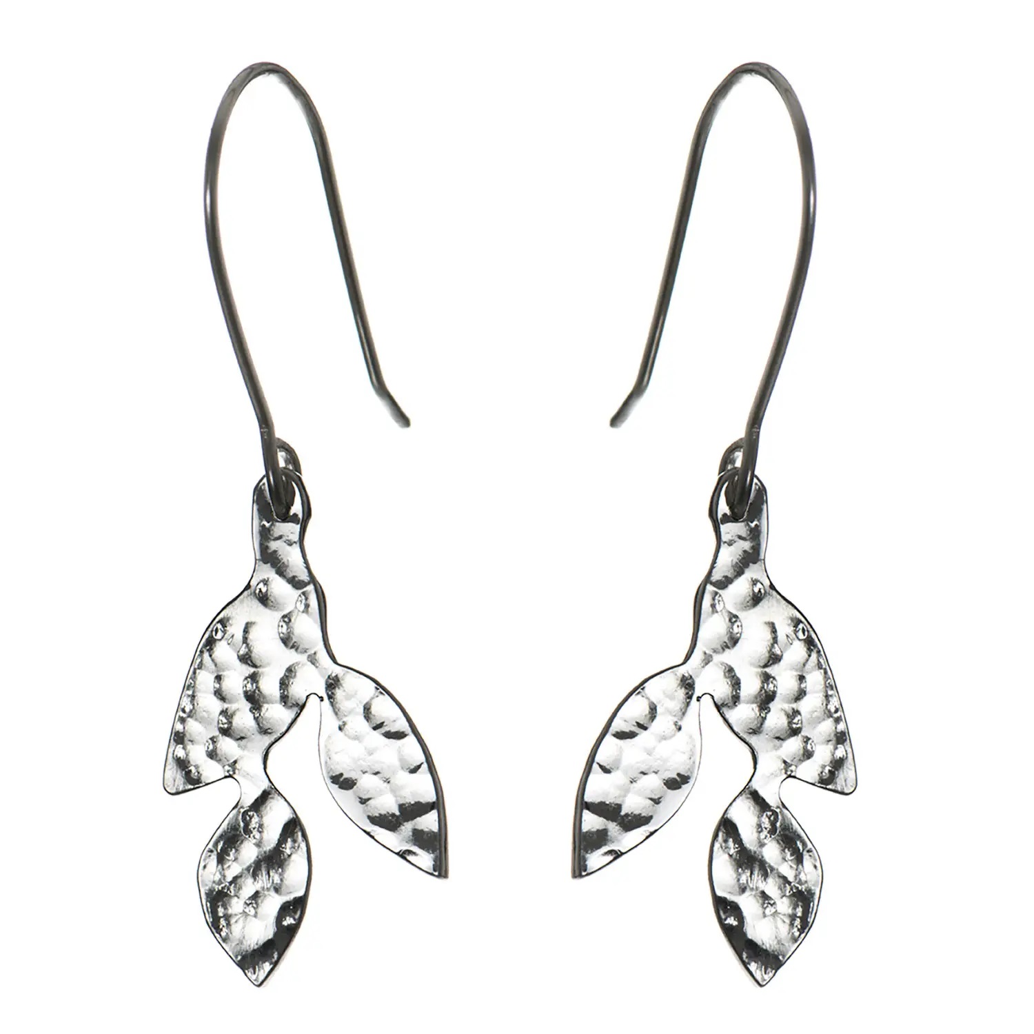Just Trade  Silver Plated Small Leaf Earrings