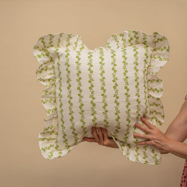 - Seppele Stripe Cushion - Peridot