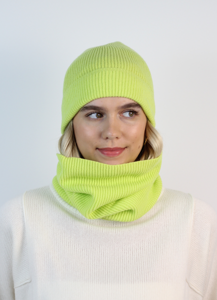 Renwick Fishermans Cashmere Beanie Lime