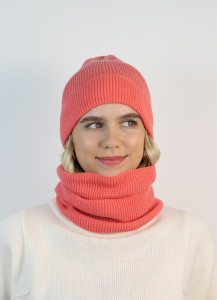 Renwick Fishermans Cashmere Beanie Coral