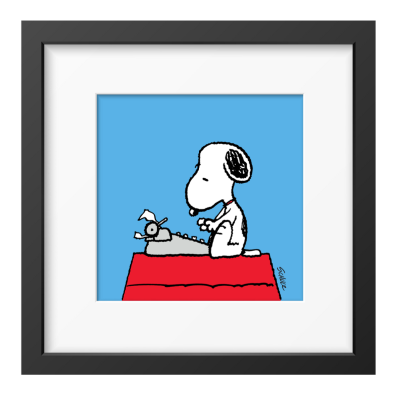 MAGPIE X PEANUTS Writer Snoopy Framed Print