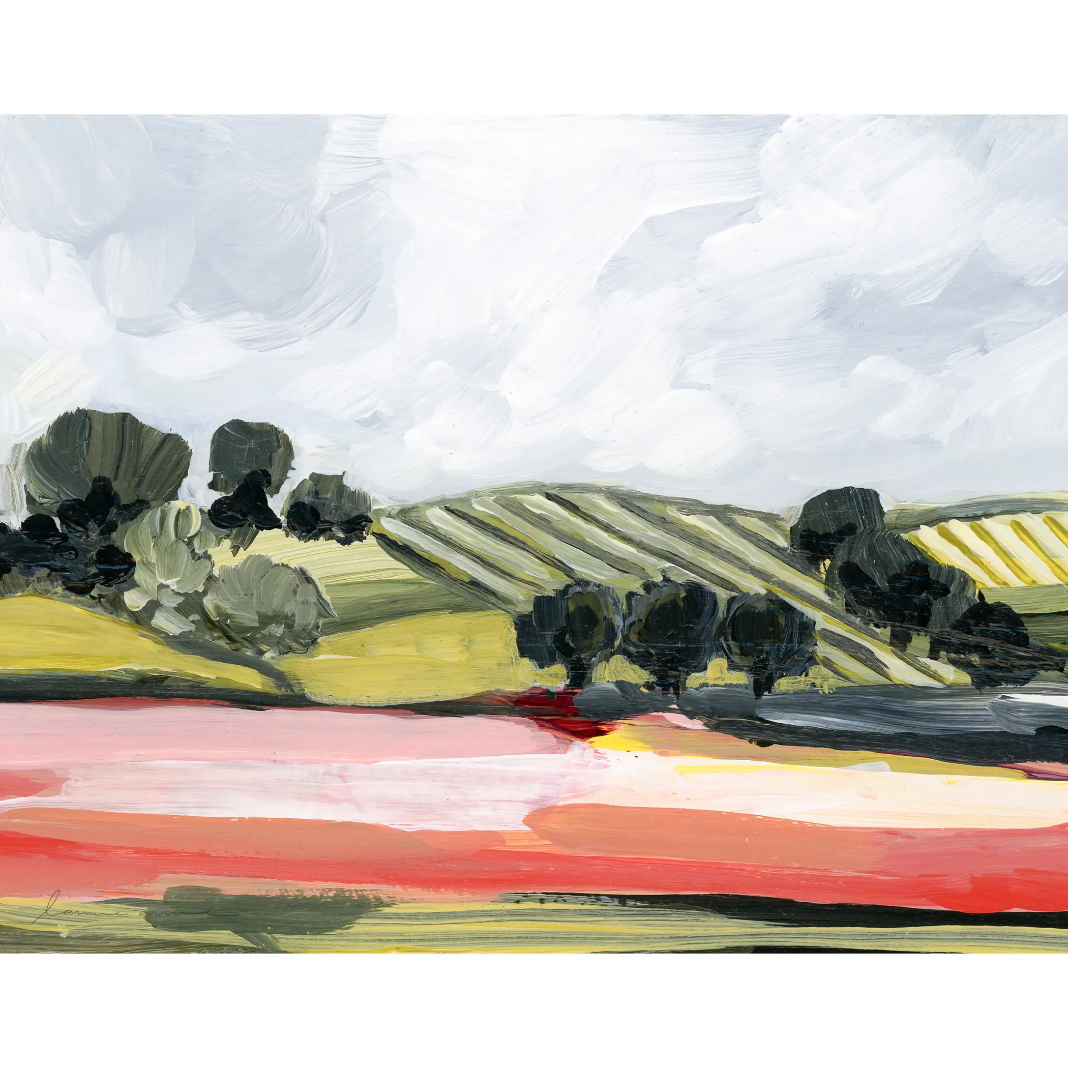 Red Fields Canvas Print