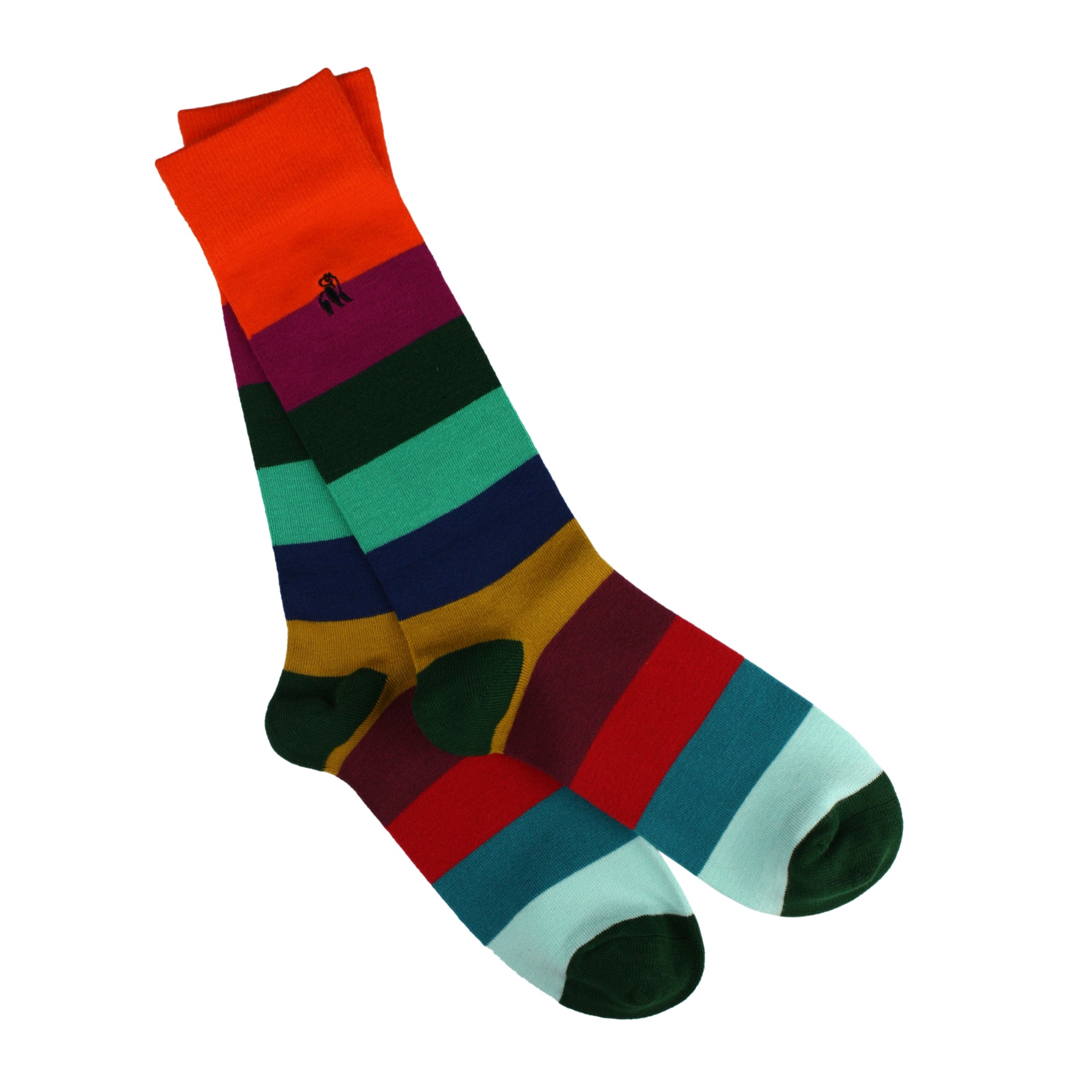 Mens Bamboo Socks - Multi Stripe