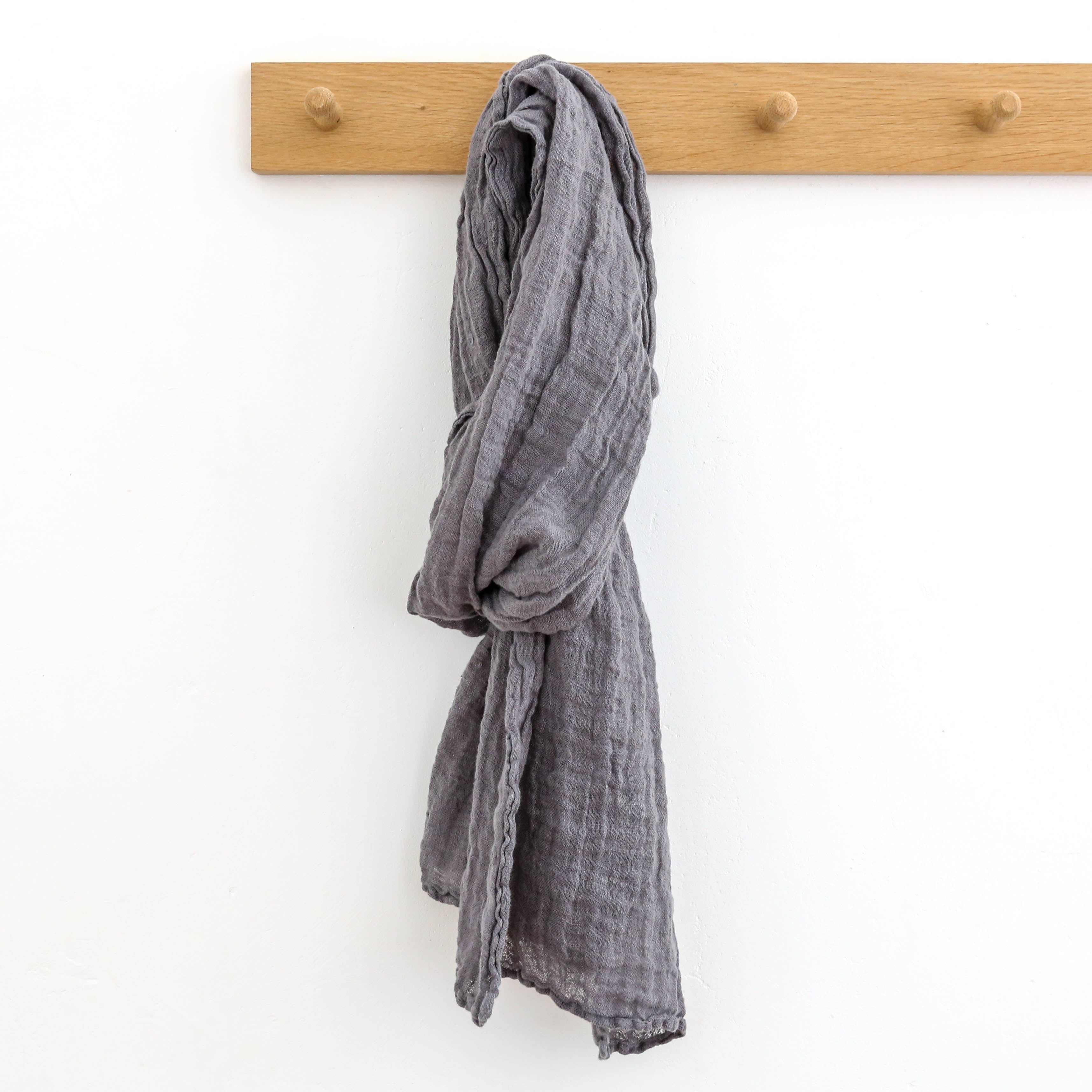 Soft Linen Scarf - Granite