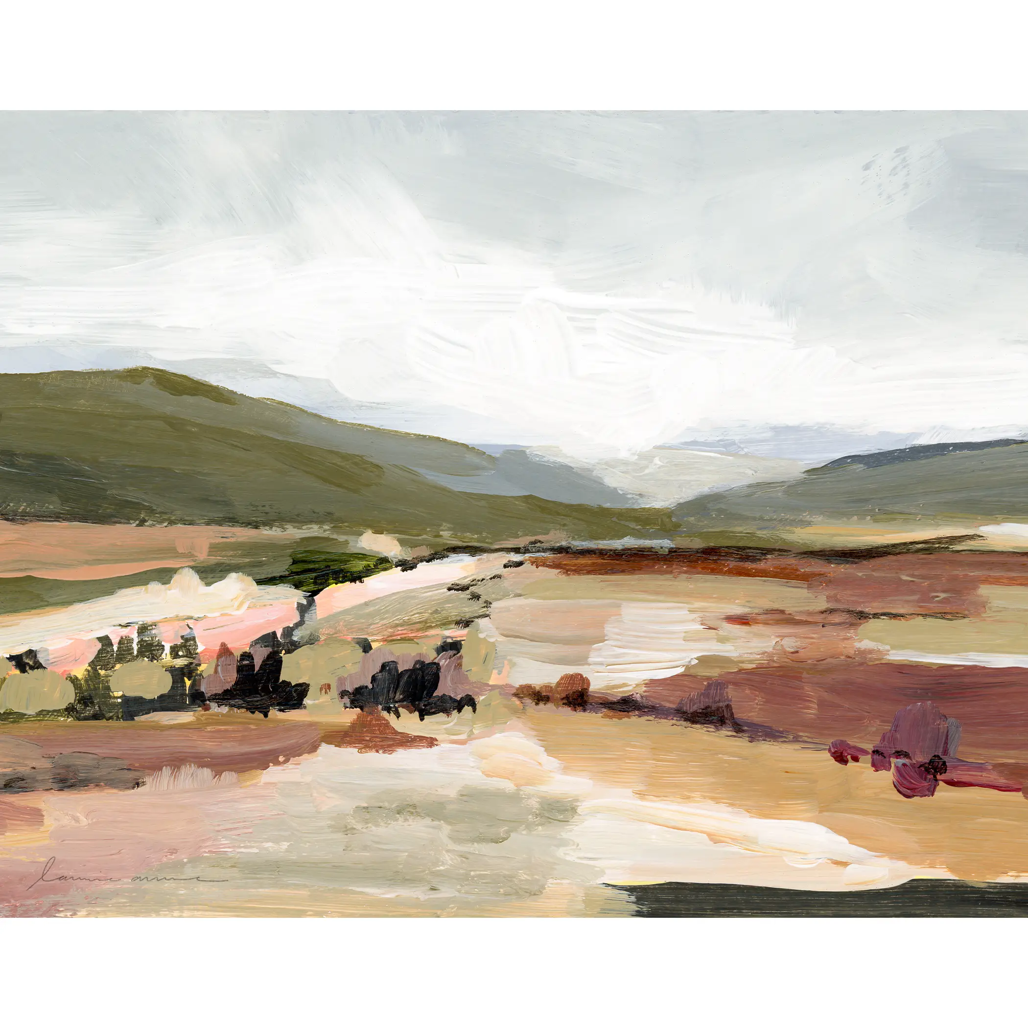 Olive Hills Canvas Print - Large
