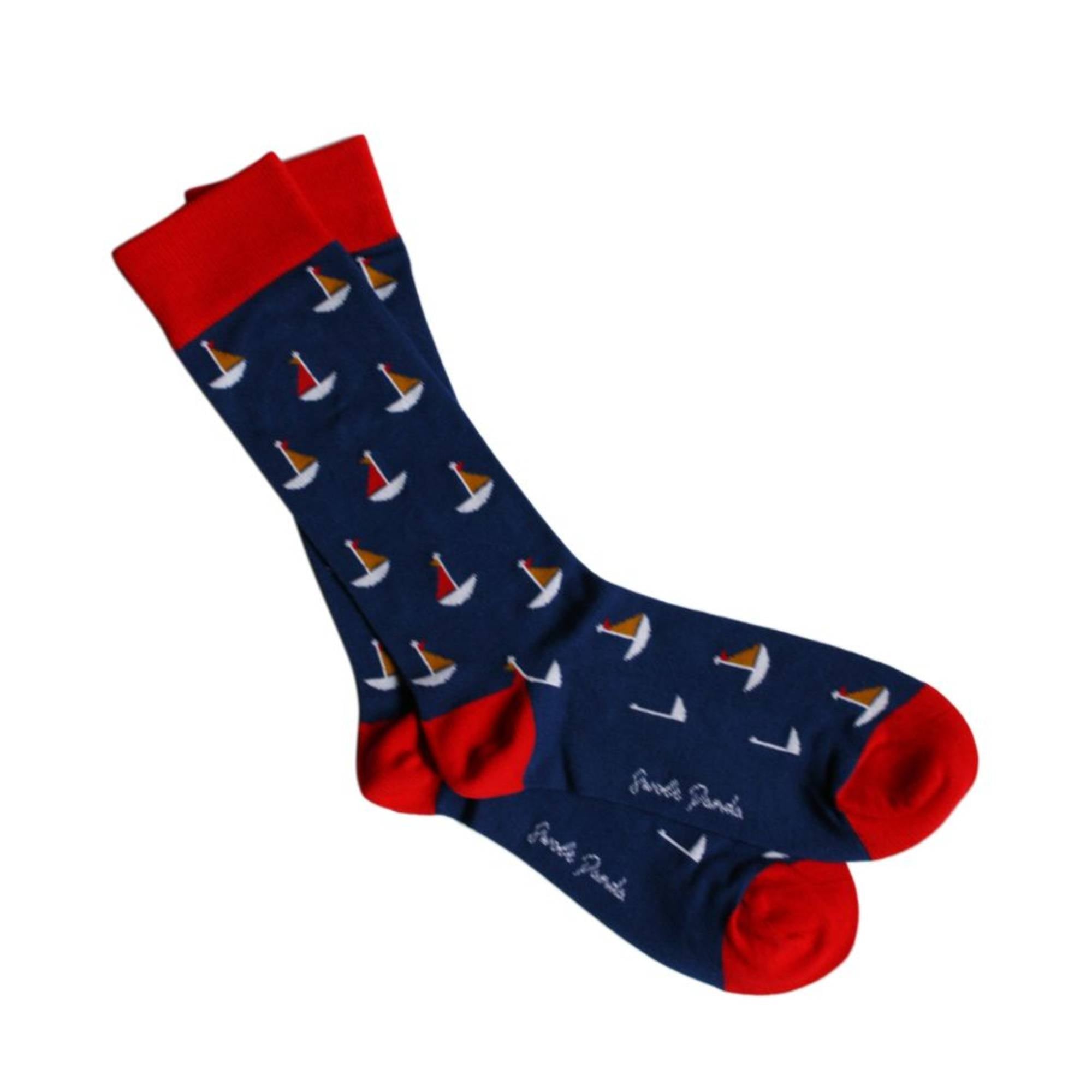 Mens Bamboo Socks - Sailing Boats