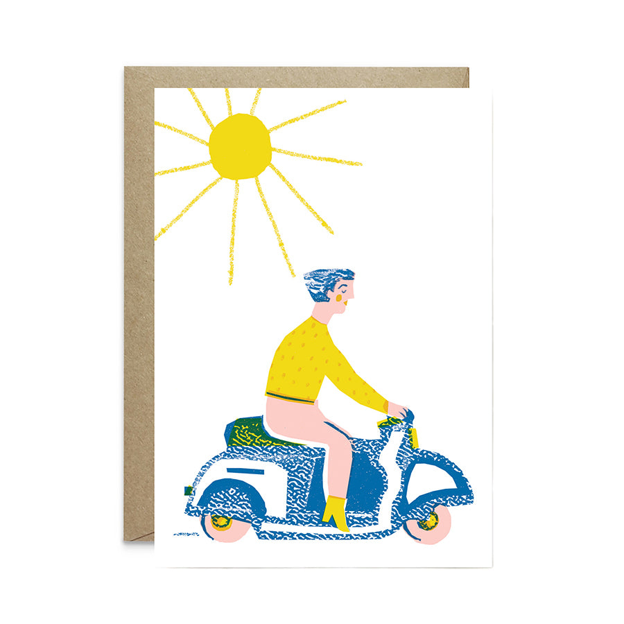 Girl On Bike Card