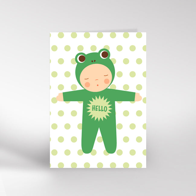 Frog Baby New Baby Card