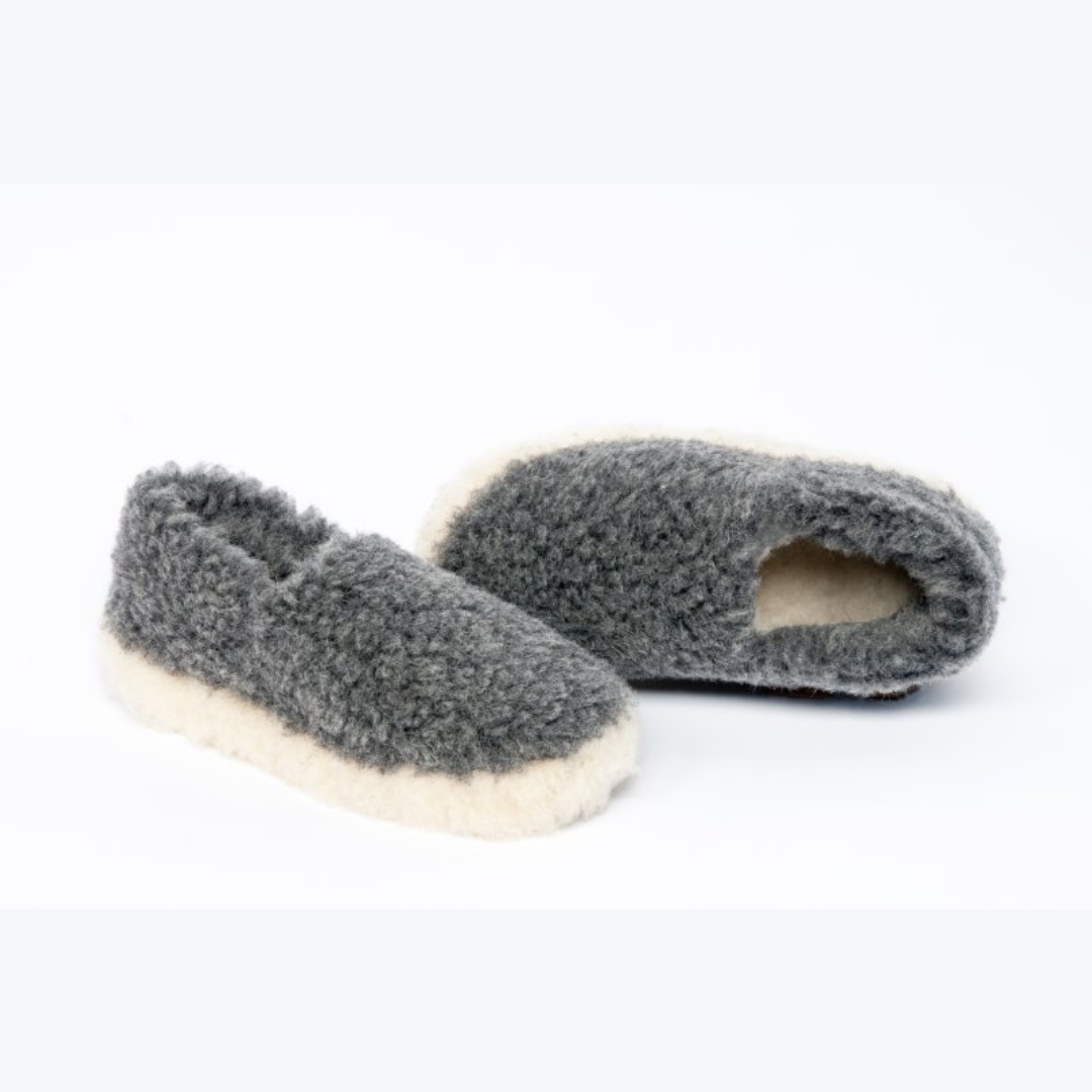 Yoko Wool Siberian Slippers - Graphite