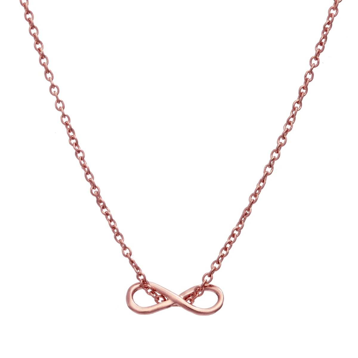 Rose Gold Plated Mini Infinity Charm Necklace