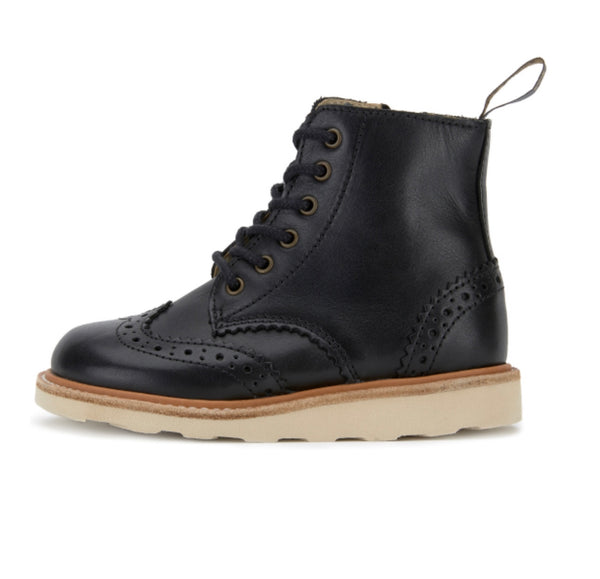 Young Soles Sidney Boot Blk Leather