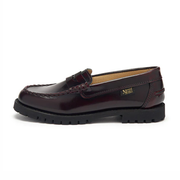 Young Soles Young Soles Nikki Loafer Oxblood High Shine Leather.