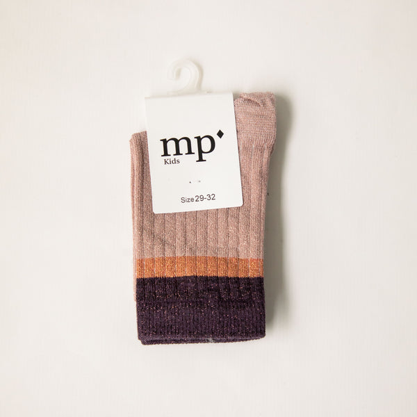 Mp Norma Glitter Socks Rose Grey