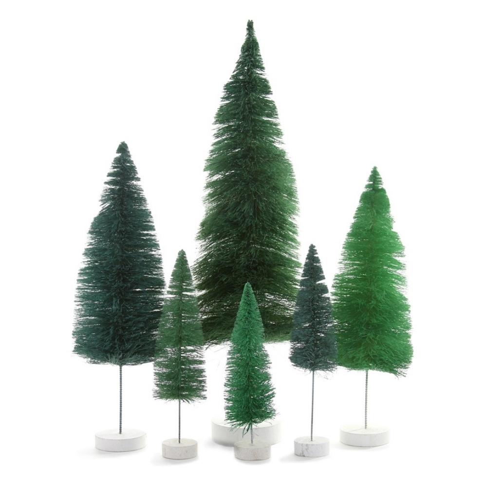 Cody Foster & Co Teal Green Rainbow Trees - Set of 6