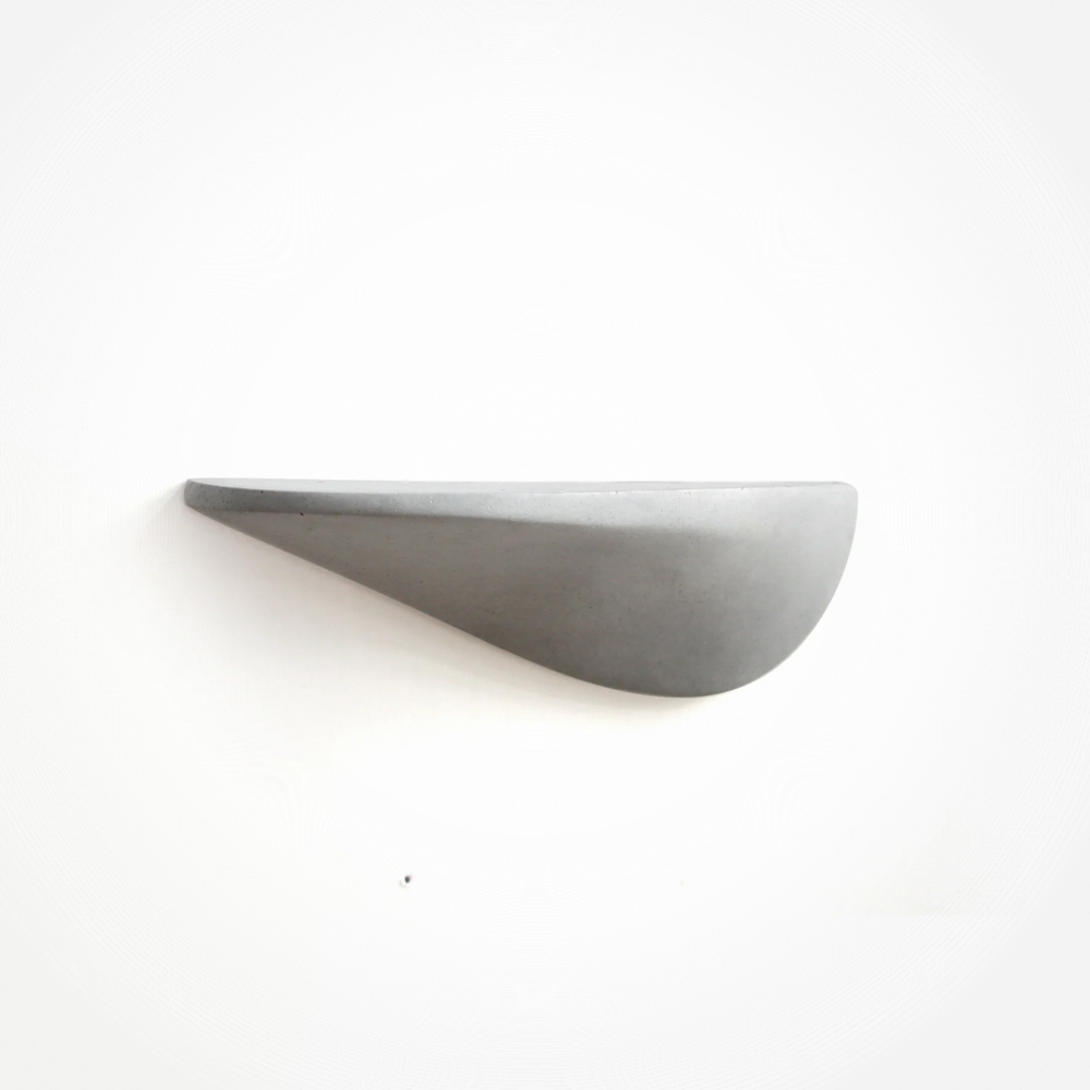 Thomas Poganitsch Design Concrete Small Wall Shelf - Left Light Grey