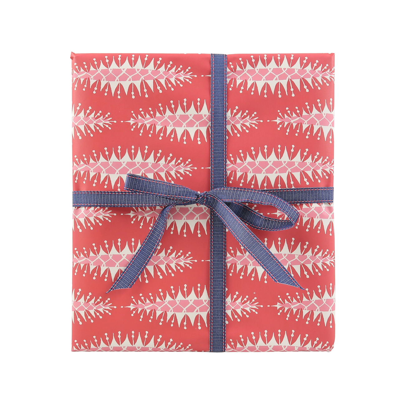 Cambridge Imprint Gift Wrap - Pine Cone Red & Pink - 10 Sheets