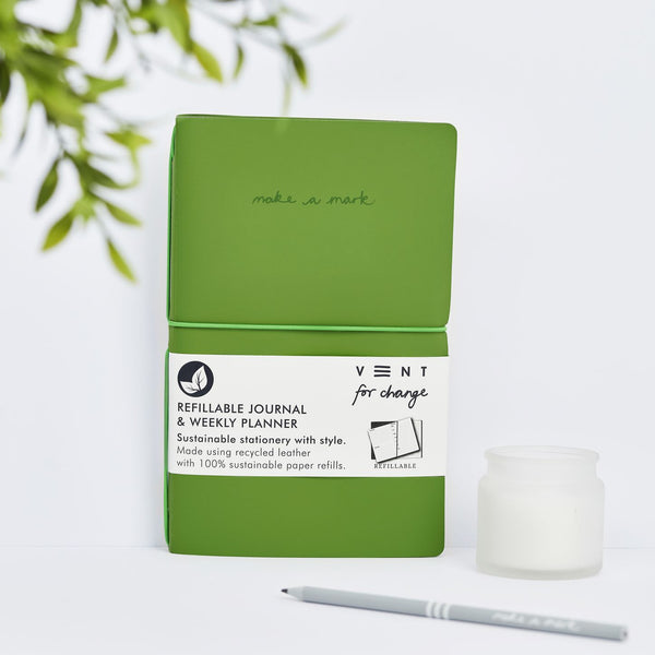 VENT for change Releather & Sustainable Make A Mark Weekly Planner - Green