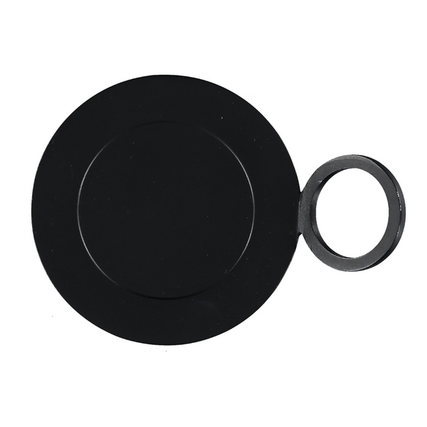 British Colour Standard Metal Candle Plate With Ridge - Jet Black
