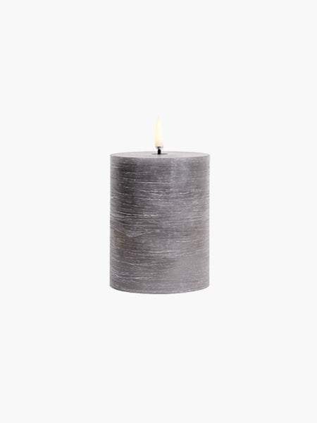 Led Pillar Candle 7.8x10 - Grey