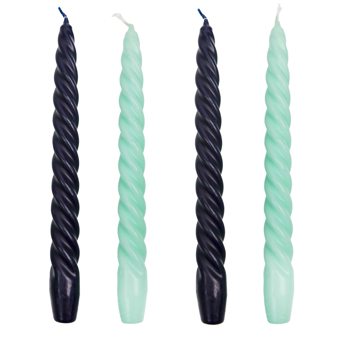 Talking Tables Pack of Four Coloured Spiral Candles