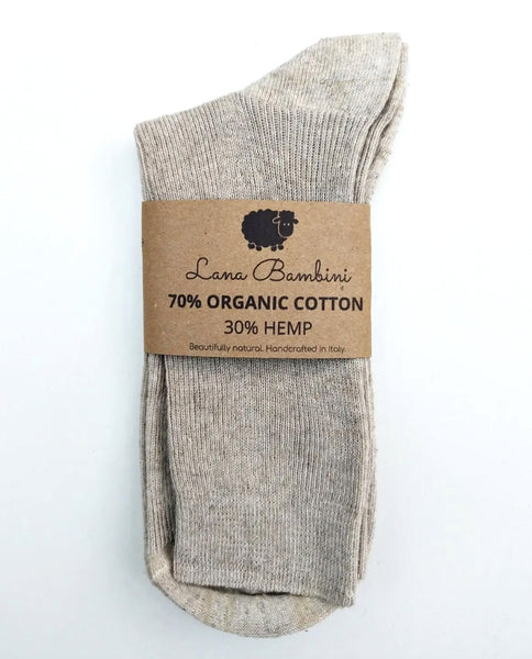 Viola Organic Cotton And Hemp Socks In Ecru