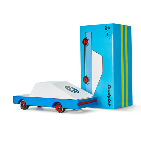 Candy Lab/ Little Concepts Blue Racer #8 Toy Car