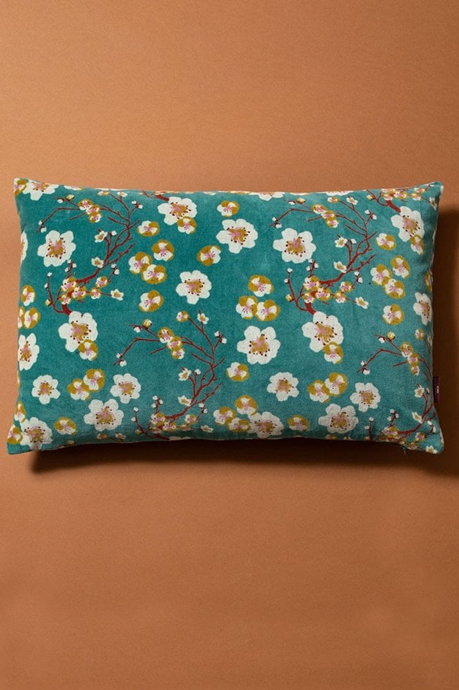 Large Rectangle Cushion In Blossom Blue