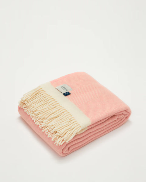 Atlantic Blanket Wool Candy Floss Pink Blanket