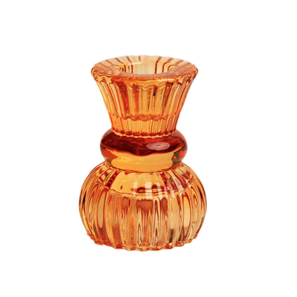 | Glass Candle Holder Small | Orange