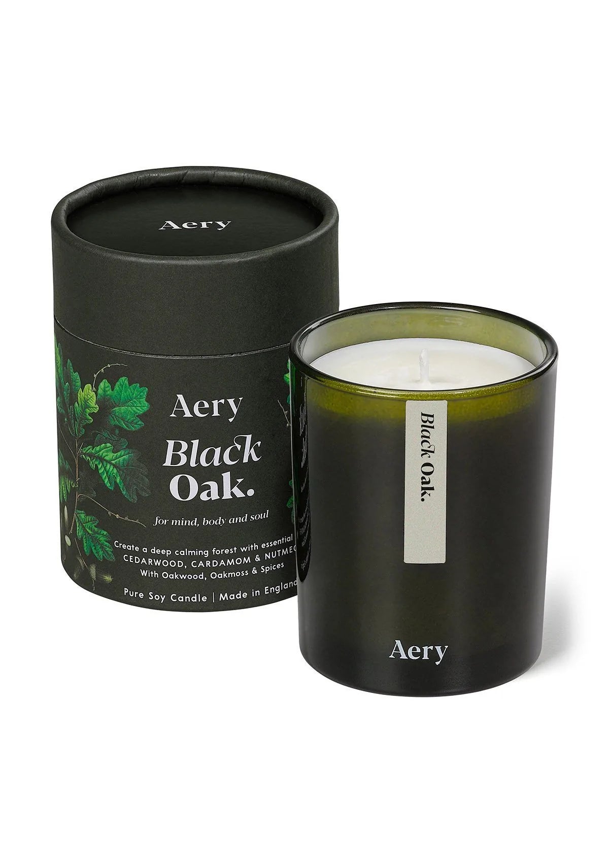 Black Oak Scented Candle - Cedarwood Cardamon And Nutmeg