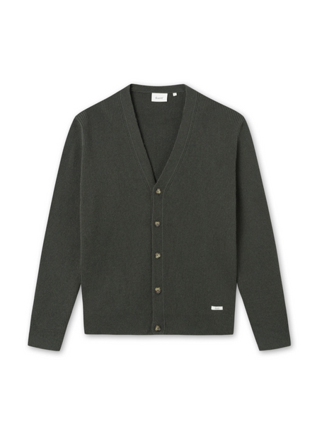 Sprout Wool Rib Cardigan - Army