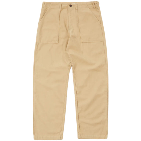 Universal Works Fatigue Pant In Sand Moleskin