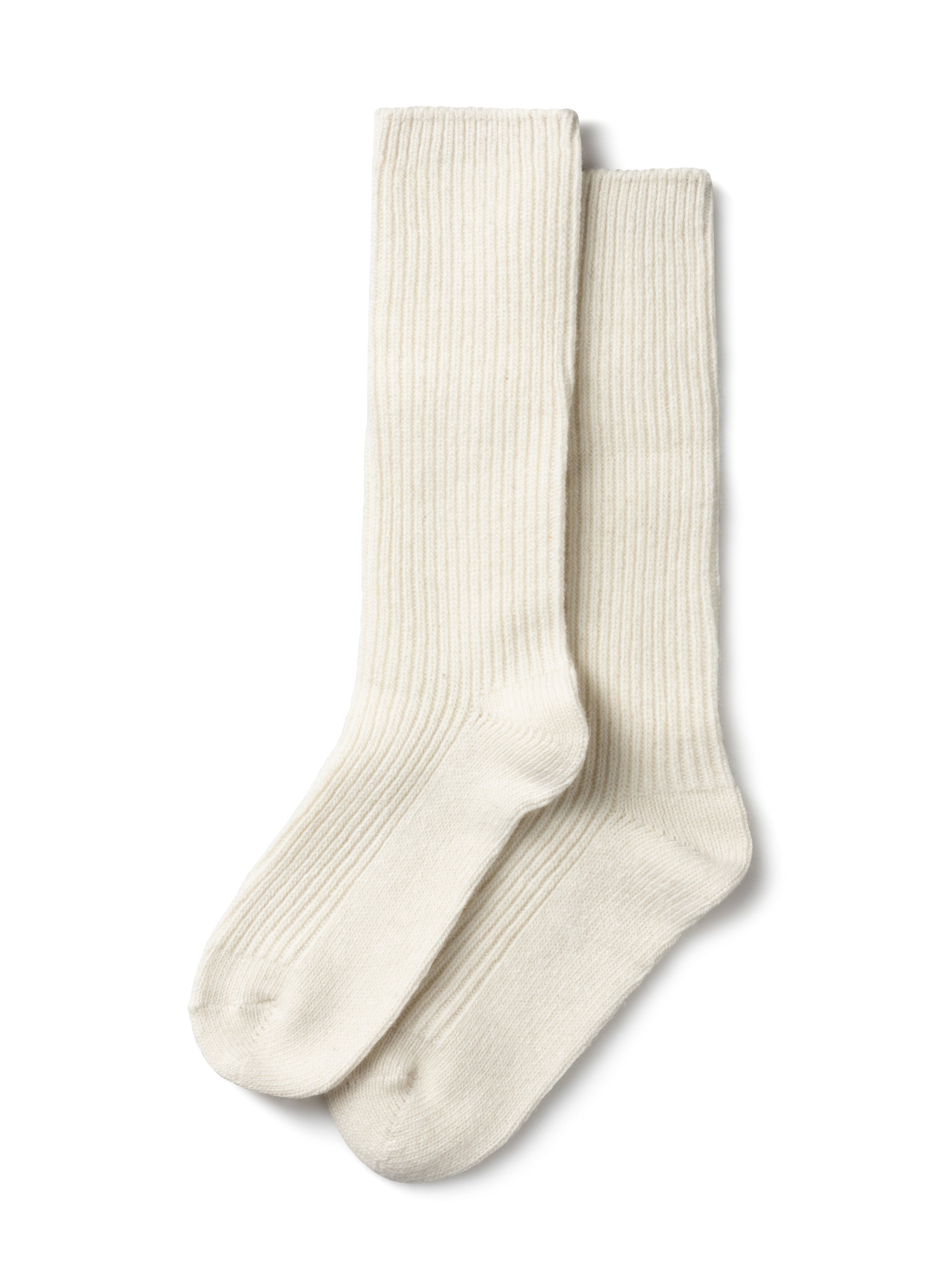 Wool Blend Rib Sock Ivory