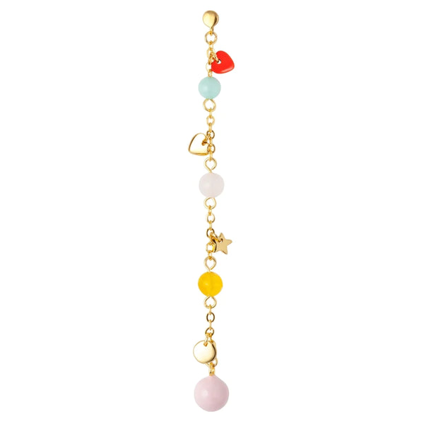 Lulu Copenhagen Topping Long Leaf Gold Chain Earring