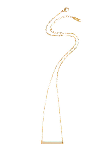 Ellen Beekmans Short Golden Bar Necklace