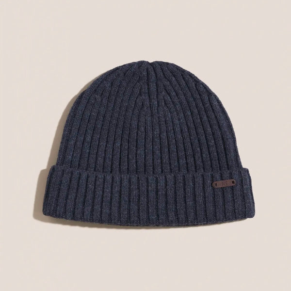 Fisherman Ribbed Beanie - Dark Navy