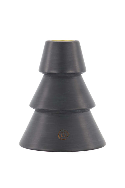 Wooden candlestick Christmas tree black