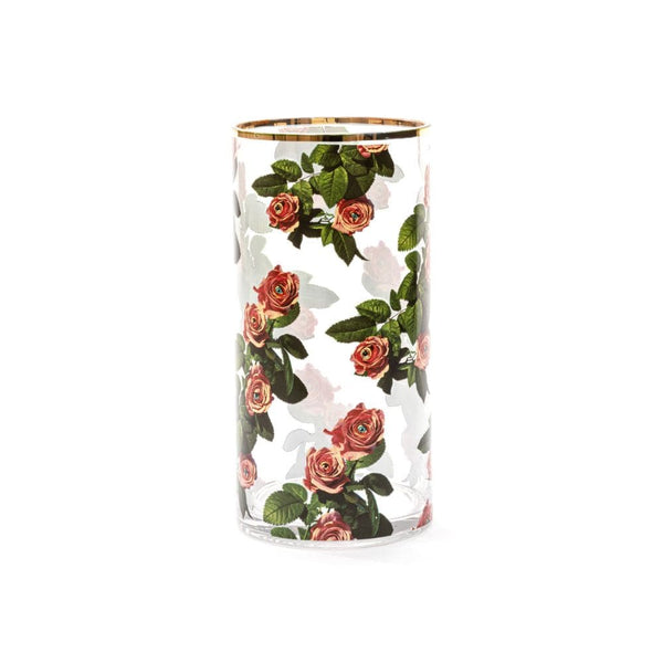 Seletti "vaso In Vetro Toiletpaper 14173 Roses"