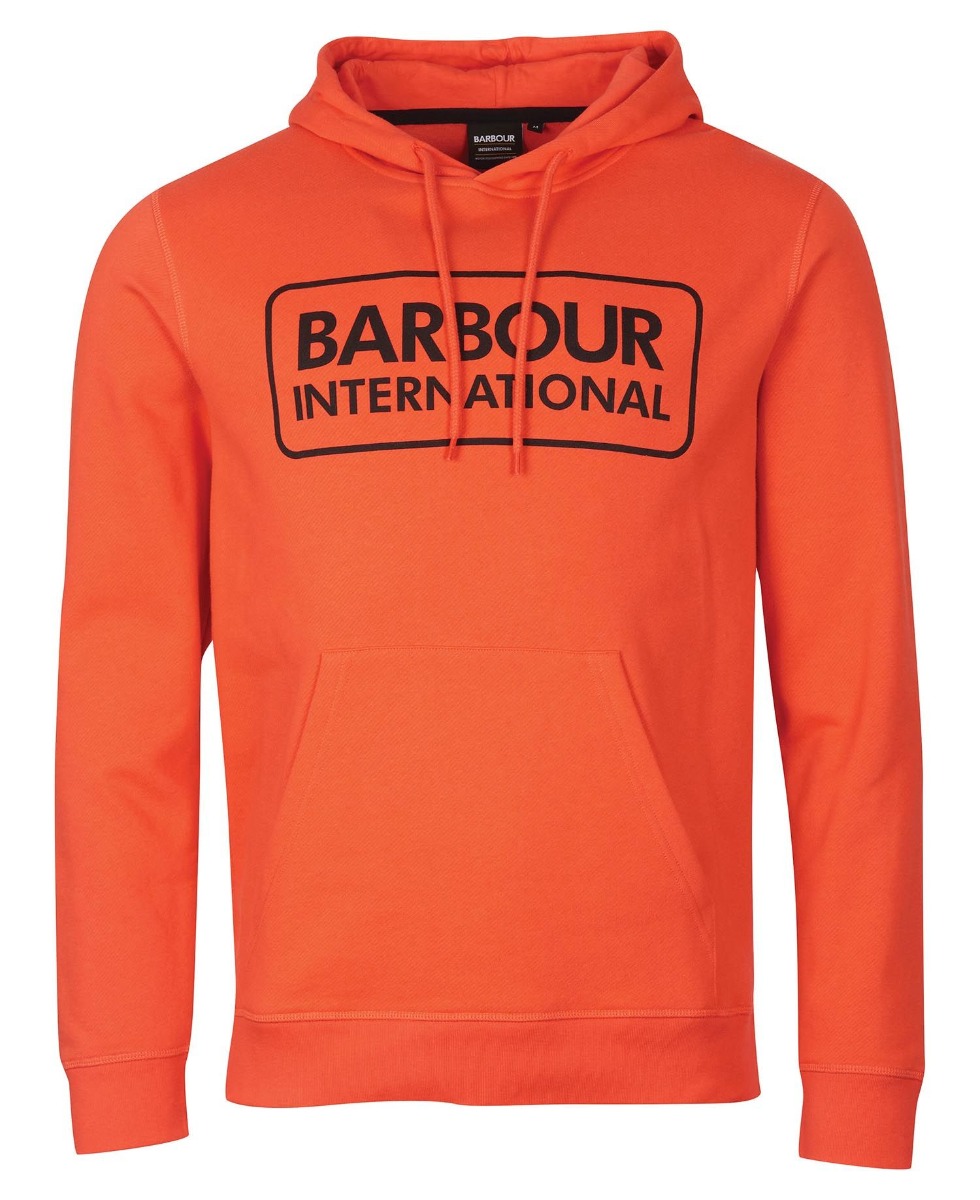 Barbour Barbour International Pop Over Hoodie Intense Orange