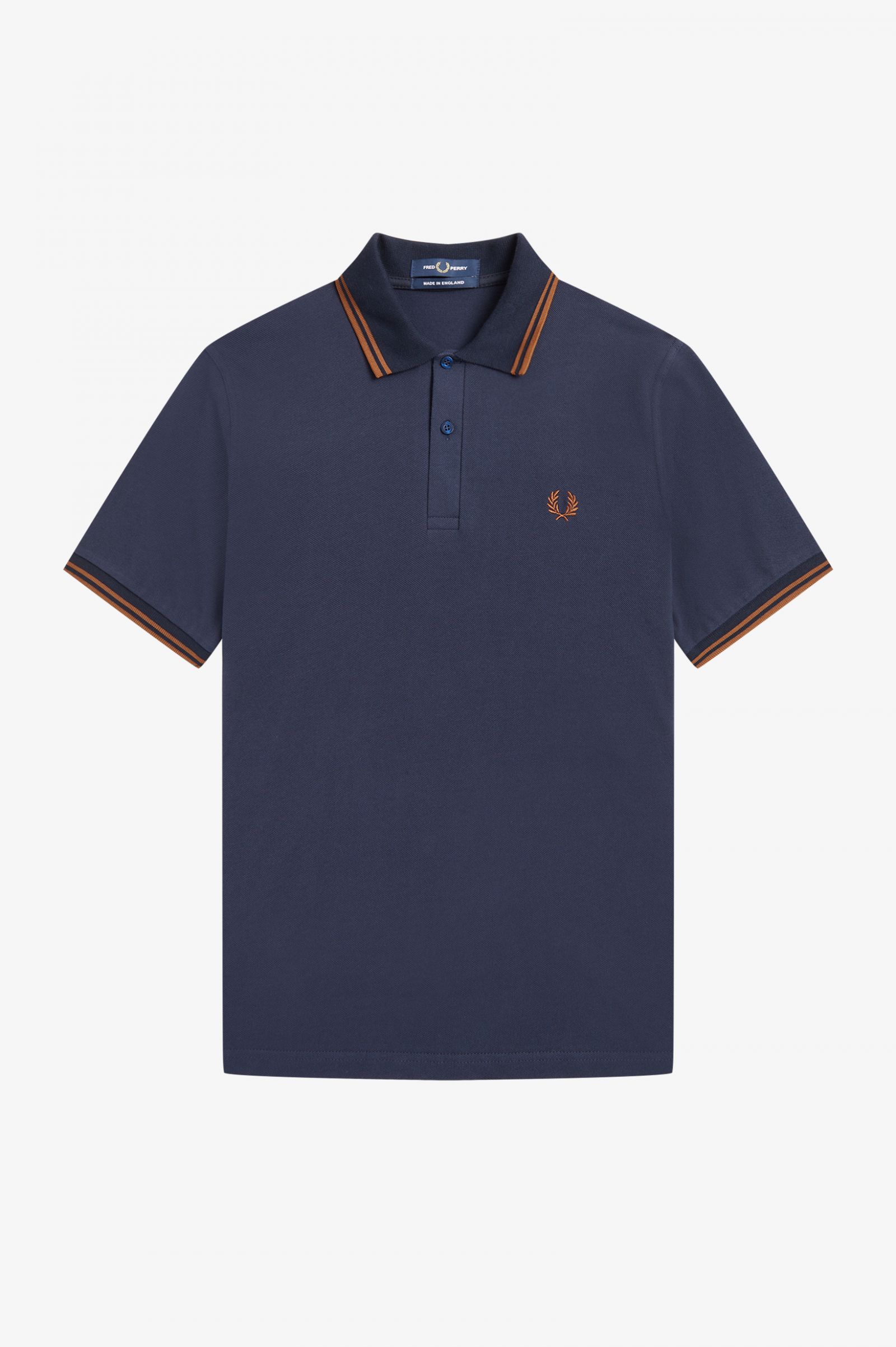Fred Perry Fred Perry Reissues Original Twin Tipped Polo Navy / Nut Flake / Nut Flake