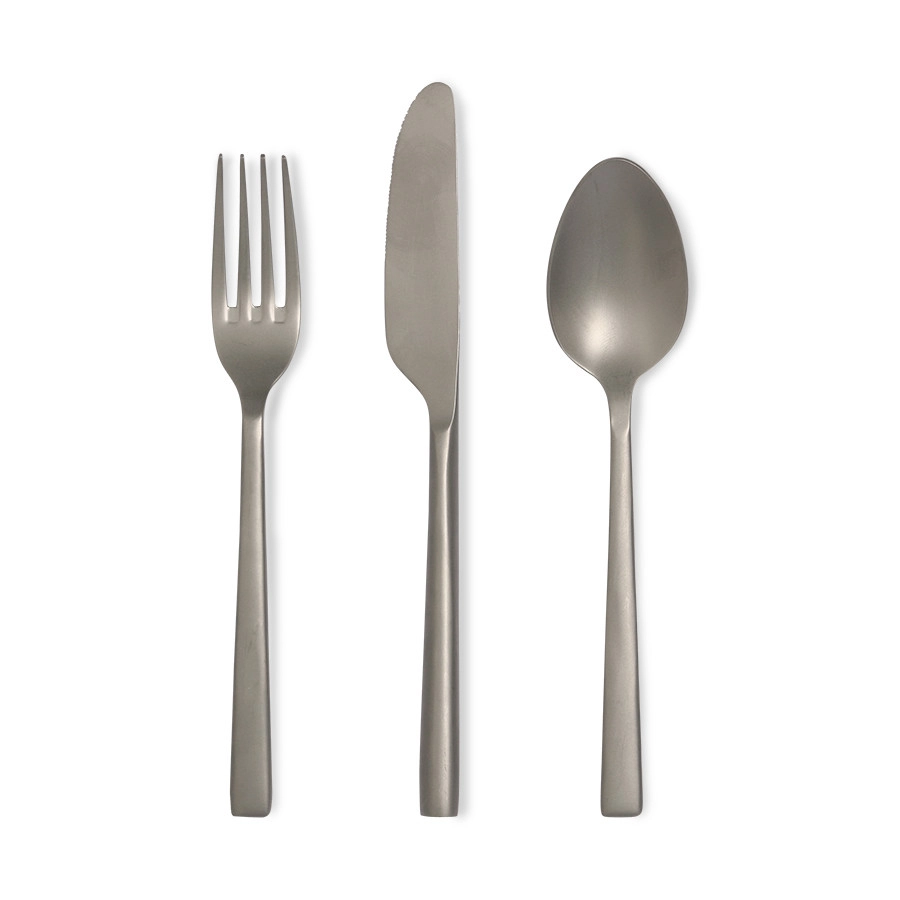HK Living Frosted Metal Cutlery (set Of 3)