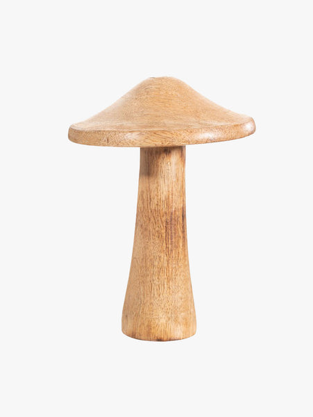 Sass & Belle  Natural Wood Standing Mushroom Decoration
