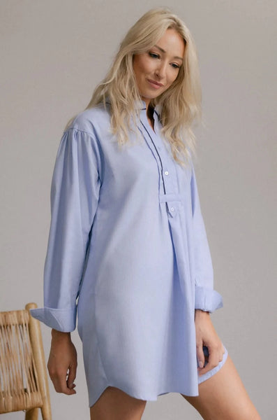 Herringbone Nightshirt Blue