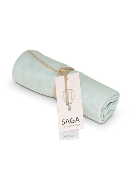 Saga Copenhagen Vidar Organic Cotton Muslin Cloth In Dusty Mint