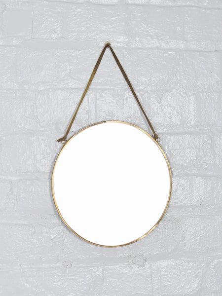 Small Round Brass Kiko Mirror By